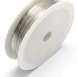 ART IFACT 20 Meters of 26 Gauge (0.46 mm) Silver Plated Copper Wire for Craft, Jewellery Making, Beading Wire, Craft Work, Flower Making, Hobby Crafts and School Crafts Project (26 Gauge (0.46 mm)) image 1
