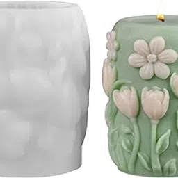 Tulips Pillar Candle Mold for Candle Making 3D Silicone Mold for Resin Casting DIY Plaster Polymer Clay Home Decoration Wax melts Valentine's Day Flower Bouquet Candle Party Gifts Molds Soap Making-picture-38