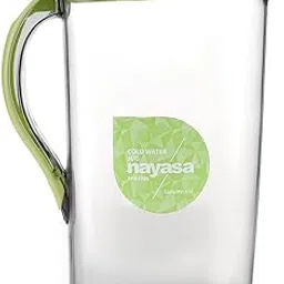 Nayasa Icon Jug- 2100 ML | Cold Water Jug with Lid | Study Handle | Press Lock Button to Open | Leakproof Lid | Strong & Flat Body | Glass Finish Look | Milk & Juice Beverage Carafes| Green-image-10
