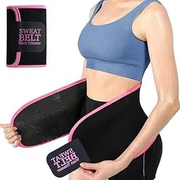 Tummy Workout Belt/Shape wear/Exercise Hot Slimming Belt Women, Men, Unisex Shapewear Unisex Black Color Sweat Belt New B 2-image-24