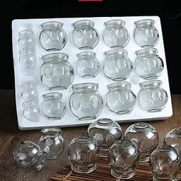 Acupuncture Hijama Fire Glass Cups Set Of 16 Pieces For Cupping Therapy,Deep Tissue Massage,Chinese Medical Vacuum Cupping Set For Physiotherapy...-picture-30