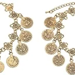 tenghong2021 Boho coin sandals Anklet Bracelet Bohemian Tassel Barefoot Sandals Chain Jewelry Belly Dance Anklet Fashion Gifts for Women Girls Best Gifts Presents for Sister, Friends, Mom Birthday Valentine's Day Mother's Day-picture-13