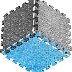 MTAOU Puzzle Exercise Mat,Fitness Equipment Mat,EVA Foam Interlocking Tiles Floor,Gymnastics and Home Fitness Protective Floor,Gray 32 Square Feet-image-33