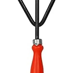 Premium Heavy Duty Three Prong Cultivator Garden Tool for Loosening Soil, Weeding & Aerating | Durable Metal with Comfortable Grip | Ideal for Home & Professional Gardening (Pack of 1) image 1