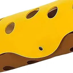 UJEAVETTE Folding Cat Tunnel Tube Rabbit Ferrets DIY Nest Indoor Play Yellow Brown 3mm-image-35