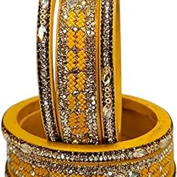 ny lifestyles Lac/Lakh Bangles for Women and Girls, Handmade Traditional Rajasthani Chuda Design, Jaipuri Lac, Set of 6-picture-52