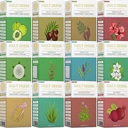 Amla, Reetha, Shikakai, Bhringraj, Hibiscus, Methi, Henna, Indigo, Brahmi, Jatamansi, Aloe Vera & Beetroot Organic Herbal Powder Combo Pack for Hair Growth & Glowing Skin (Set of 12 x 100g)-picture-10