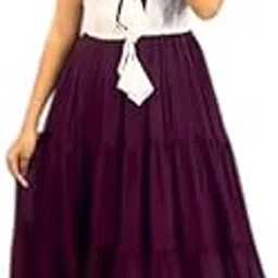 Women's Regular Fit Full Length Georgette Gown Dress with Beautiful Cotton Jacket with Elegant Design for Wedding, Parties, Traditional, Festivals, Family Functions-image-14