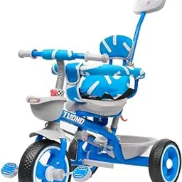 Tuono T-101, Kids Tricycle with Parental Control, Cushioned Seat, Seat Belt (Blue)-picture-14