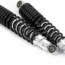 Motorcycle, Rear Suspension, Shock Absorber, 12.2 inches (310 mm), Outside Product, Repair Parts, Left and Right Set, Universal (Black)-picture-10