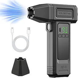 Electric Compressed Air Duster, 100,000RPM Cordless Rechargeable Mini Air Blower with Turbo Fan, 9-Speed Adjustable, LED Light & Digital Display, PC, Keyboard, Computer, Car, Home & Outdoor Cleaning-image-49