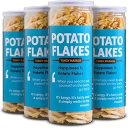 Omay Foods Roasted Potato Flakes (Aloo Laccha), 50g Jar (Pack of 4) | Healthy Snacks | 100% Oil-Free | Roasted Namkeen snack I Sugar free snack I Travel Snack I Office time Snack I Evening Snack I Late Night Snack-picture-57