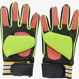 KKSM Sports...Football Goalkeeper Gloves for Kids & Children or Teen, Anti-Slip mpact Protection Latex Palm Design, with Adjustable Strap Soft Pu Hand Back (Green)-image-79