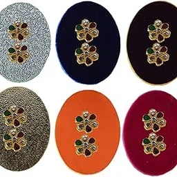 Handmade Fancy Stone stud Work Saree pin Brooch for Women Jewellery Latest Stylish Crystal Unisex Floral Shape Brooch for Women/Girls (sku-bro2872)-image-87