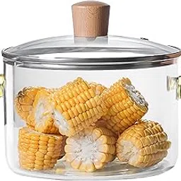 Allo Glass Cookware Cooking Pot With Glass Lid, 3000 Ml | Glass Casserole, Gas Stove Safe, Microwave Safe,100% Borosilicate Glass Vessel For Kitchen-picture-32
