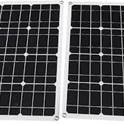 BAZPUR MART® 80W Solar Panel Kit, Portable High Efficiency Monocrystalline Solar Panel High Efficiency Photovoltaic Panel with USB Port, Light Weight Solar Charger Board for RV Ship Travel'$-picture-21