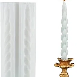 Shoppeecity Candle Stick Mold I 3D Spiral Long Cylinder Silicone Epoxy Mould I Tall Taper Cylindrical Candle Mold Pillar | for DIY Handmade Ornament, Cake Décor, Aromatherapy, Soap, Soy Wax, Resin Art Craft Making, Home Decoration (C)-picture-18