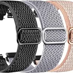 IDW16 Smart Watch Bands, 22mm Breathable Elastic Nylon Bands for Toobur IDW16 1.95 Smartwatch Replacement Wristband Adjustable Straps (3-Pack)-picture-19