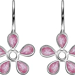 giva 925 Silver Pink Dahlia Earrings | Gifts for Girlfriend, Gifts for Women and Girls | With Certificate of Authenticity and 925 Stamp | 6 Month Warranty*-picture-32