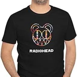 indian clothing co. Men's Regular Fit Radiohead Graphic Printed Rock Band T-Shirt-picture-14