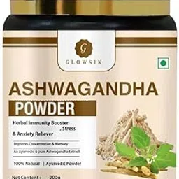 Glowsik 100% Pure Ashwagandha Powder – Herbal Immunity Booster & Stress Reliever – Support Memory & Concentration – Ayurvedic Supplement – 200g-picture-25