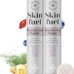 Wellbeing Nutrition Skin Fuel | Glutathione Tablets | Skin Glow and Radiance for Men & Women | Hyaluronic Acid, Grape Seed, Vitamin E (15 Effervescent Tablets) Pack of 2-image-46