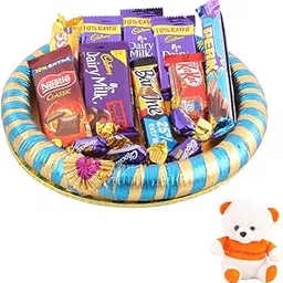 SFU E Com Premium Chocolate Gift Hamper | Valentine Love Teddy Bear With Chocolate Combo | Valentine Chocolate Hamper | 562-picture-13