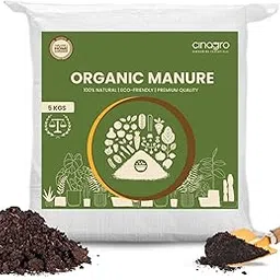 Cinagro Organic Manure for Plants (5 Kgs), 100% Natural Cow Dung Fertilizer, Fine Powder Compost, Soil Enricher for Home & Garden, Boosts Growth, Fixes Nitrogen, Releases Phosphorus & Potassium-image-4