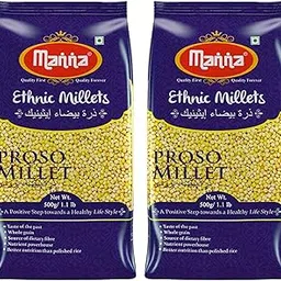 Manna Proso Millet Unpolished Natural Grains, 1kg (500g x 2 Packs) - (Chena/Barri/Pingu/Pani Varagu/Cheno) | Native Low GI Millet Rice | High Protein & 100% more fibre than rice-picture-12