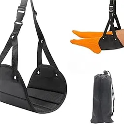 Savoryhive Airplane Foot Hammock | Airplane Footrest Hanging Travel Foot Rest with Storage Bag | Portable Foot Hammock Plane Leg Rest | Airplane Travel Accessories | Folding Travel Footrest for Airplane-image-80