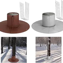 UJEAVETTE Tree Root Protector Reusable with 4 Ground Nails for Outdoor Backyard Garden Light Brown-image-62