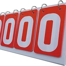 MERISHOPP Table Top Scoreboard 4 Digit Score Keeper for Basketball Tennis Volleyball red| Sports Equipment | Outdoor Sports Gear | Exercise Gear-image-50