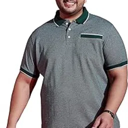 bigbanana Plus Size Men's Regular Fit Solid Polo Tshirt-picture-48