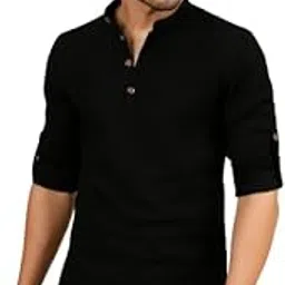 mahiran Men Pure Cotton Slim Fit Full Sleeve Short Kurta | Super Soft Stylish Kurta for Any Occasions-picture-48
