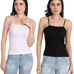 1st Xtyle Clothing Women's Cotton Camisole Slip Adjustable Strap Combo Pack-picture-19