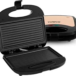Tower Windsor Rose Gold Edition Grill Sandwich Maker | 800W Fast Heating | Dual Non-Stick Grill Plates | Cool-Touch Body & Power Indicator | Elegant Metallic Finish | 2 Years Warranty-picture-19