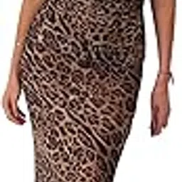 Women's Bodycon Strapless Sllevless Printed Animal Printed Dress-picture-28
