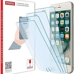 POPIO Military Grade Tempered Glass Compatible for iPhone 6 Plus / 6s Plus / 7 Plus / 8 Plus (Transparent) Full Screen Coverage (Except Edges), Pack of 4-picture-28