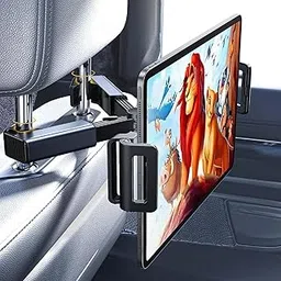 AUSHA Tablet Mobile Holder for Car Mount Headrest Phone Car Holder Back Seat Travel Accessories Car Tablet Holder Mount Road Trip Essentials for Kids Adults Fits All 4.7-12.9" Devices & Headrest Rod-picture-21