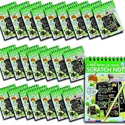 Spherix Scratch Note Return Gifts for Kids, Best Birthday Return Gifts for Kids Age 3-5, 6-8, 8-12, Ideal Scratch Books for Kids,Multicolor - Set of (24)-image-16