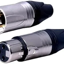 3 Pin XLR Solder Type Connector, Plug Cable Connector Microphone Audio Socket, Made of Zinc Alloy for High Conductivity pack of (1)-picture-34