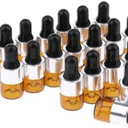 UJEAVETTE® 10x20pcs Mini Refillable Glass ABSDropper Bottle for Essential Oils 1ML-picture-28