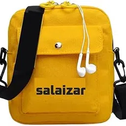 Salaizar Canvas Messenger Bag, Yellow, Crossbody Sling with Adjustable Strap-picture-40