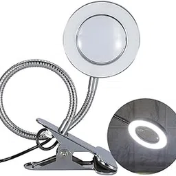 Magnifying Lamp, Desk Magnifier LED USB Tattoo Beauty Magnifier Lamp, 2.5X Cold Light Magnifying Lamp Metal Tube Clip Swing Arm Desk Lamp Tattoo Lamp for Eyebrow Tattoo Manicure Eyelash Extension Read-picture-31