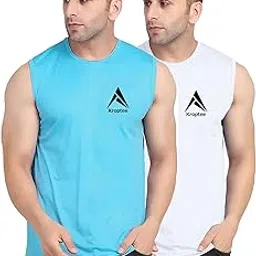 kroptee Stylish Men Cotton Casual Gym Vest (Pack of 2)-picture-13
