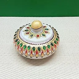 generic RD CRAFT hand made decorative marble kumkum box, sindoor box-picture-13