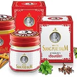 Balm for Cold-Cough & Pain Relief - Siang Pure Regular & Premium Combo 2 Pcs - 12Gms each image 1