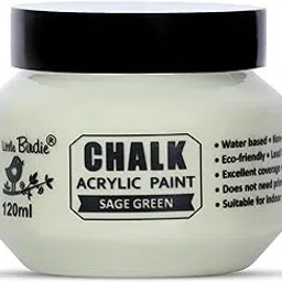 Little Birdie Home Décor Chalk Paint Sage Green 120ml|Chalk Paint for Wood Furniture, Wall, Home Decor, Glass, Matte Acrylic Chalk Paint-picture-20