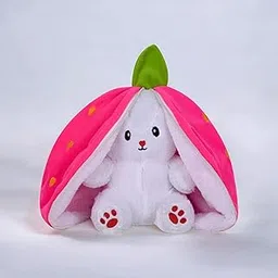Stylbase Cute Plushies Strawberry Bunny Rabbit Teddy Bear Soft Toy Kids Baby Girls Toys and Boys Animal Teddy Bear Return Gifts Valentine Stuffed Pillow Animal Toys 25 Cm-image-63
