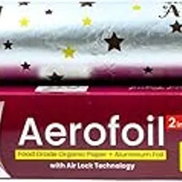 Ekvee 2-in-1 Aluminium Foil & Butter Paper Roll 25m | Non-Stick Food Wrapping Paper for Roti, Tiffin, Kitchen Use | Keeps Food Fresh & Warm | Dual-Sided Silver Foil & Parchment Paper (Pack of 1) image 1